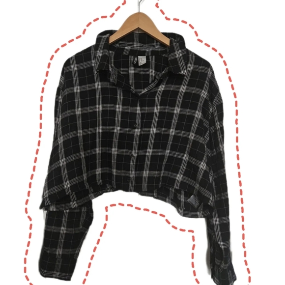 H&M Black/White Checked Shirt - Picture 2 of 2
